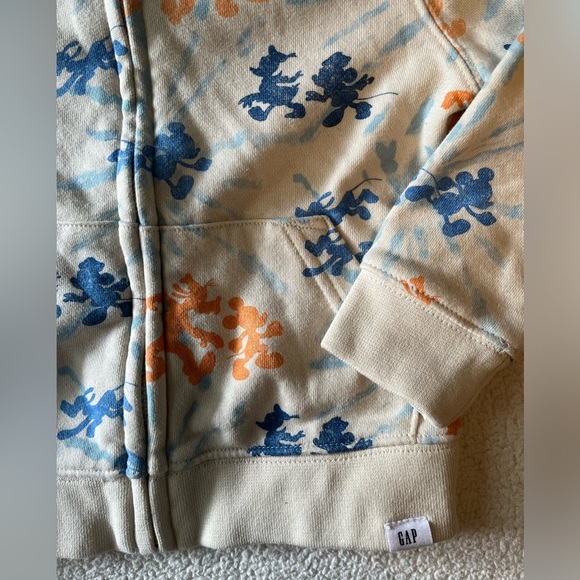 GAP x Disney hoodie, full zip. Donald Duck & Mickey Mouse print. Sz 2T. Unisex - Picture 2 of 4